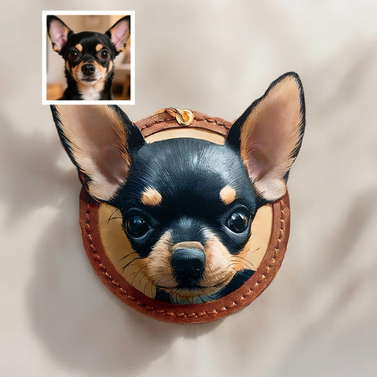 Carved Leather Tag - Personalized Pet Treasure - PetLouvre
