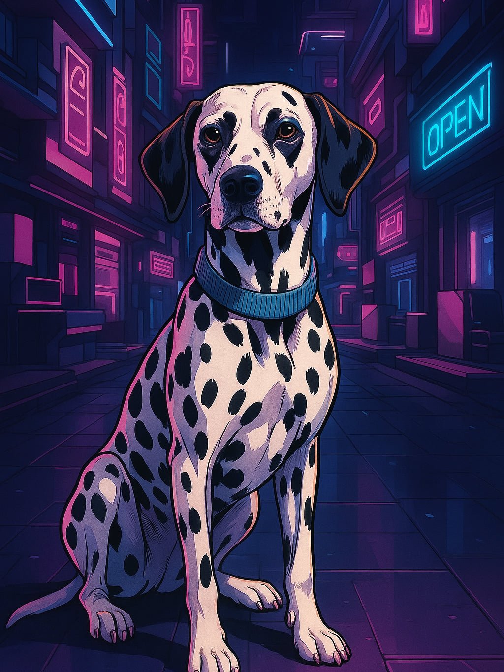 Cyberpunk Dreams - Custom Pet Portrait - PetLouvre