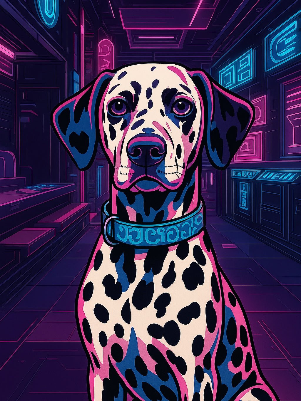 Cyberpunk Dreams - Custom Pet Portrait - PetLouvre