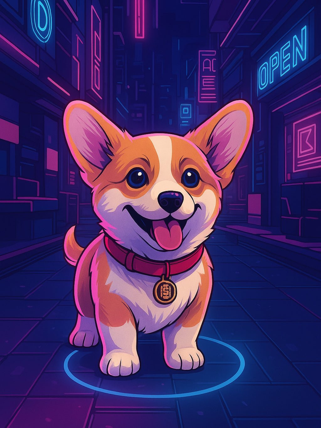 Cyberpunk Dreams - Custom Pet Portrait - PetLouvre