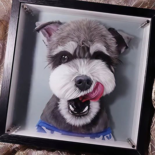 Layered Glass Portrait - Personalized 3D Pet Art - PetLouvre