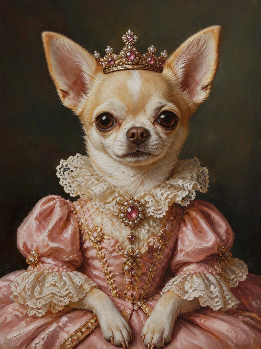 Young Crown - Prince/Princess Pet Portrait - PetLouvre