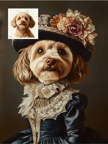 Aristocratic Elegance - Custom Pet Portrait