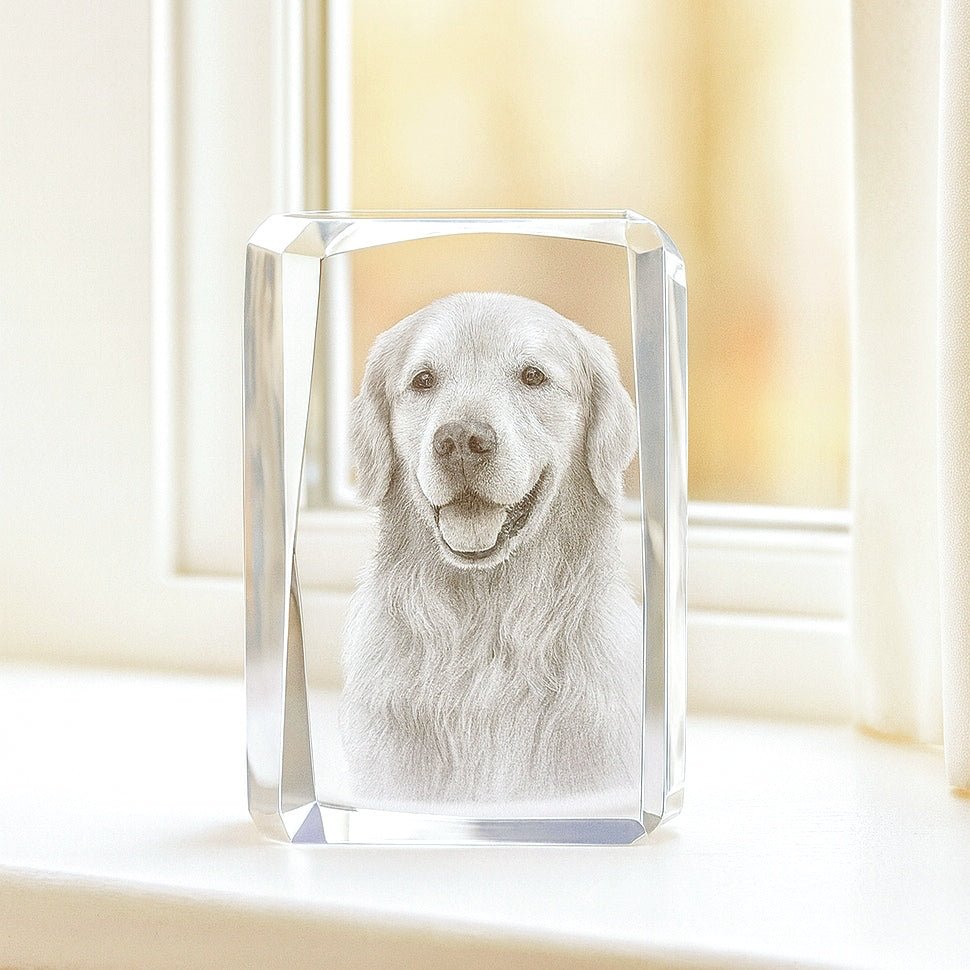 3d crystal pet portrait personalized gift