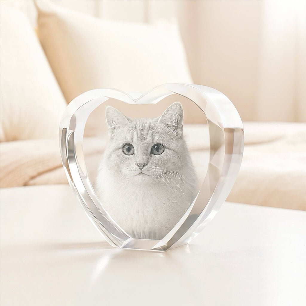 personalized cat crystal keepsake gift