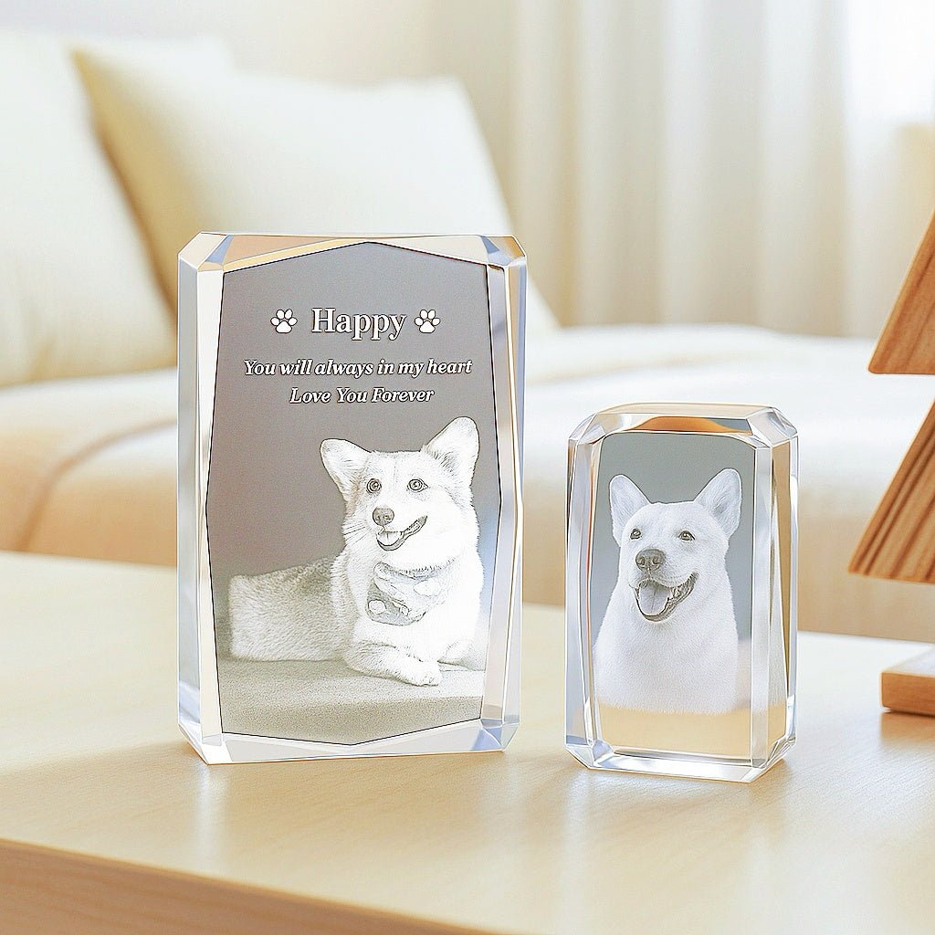 custom pet crystal engraving keepsake