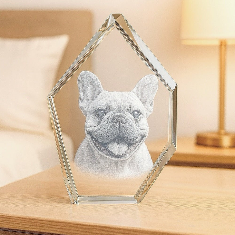 personalized 3d dog crystal photo gift
