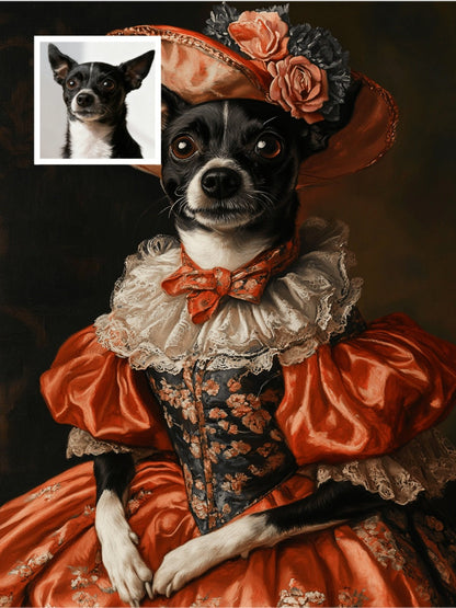 Aristocratic Elegance - Custom Pet Portrait - PetLouvre