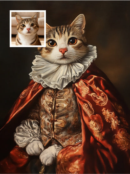 Aristocratic Elegance - Custom Pet Portrait - PetLouvre