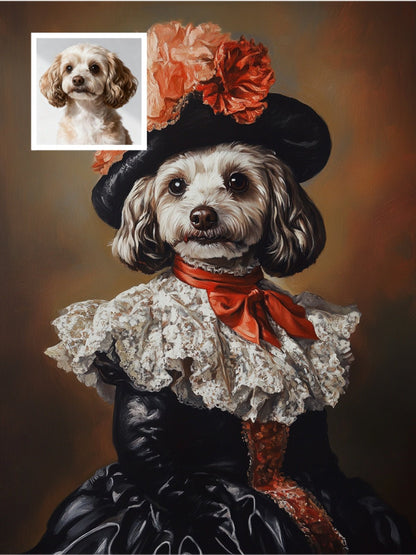 Aristocratic Elegance - Custom Pet Portrait - PetLouvre