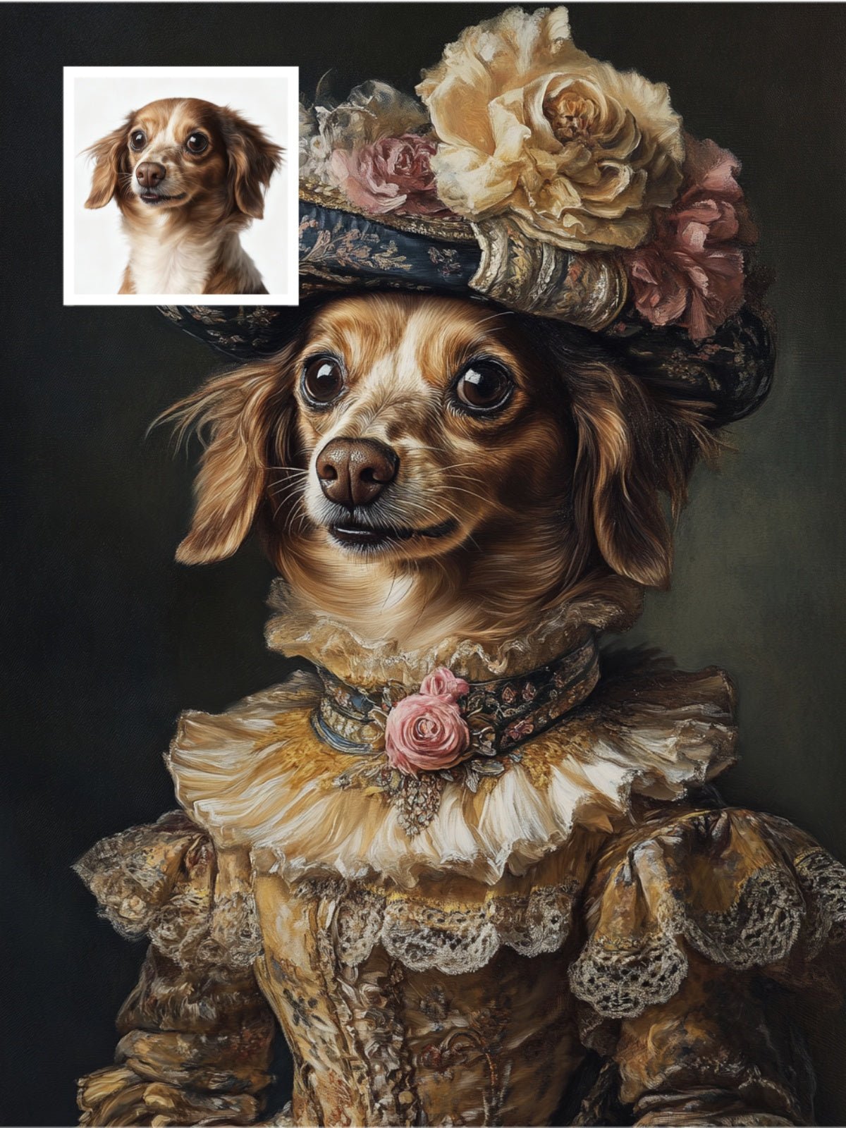 Aristocratic Elegance - Custom Pet Portrait - PetLouvre