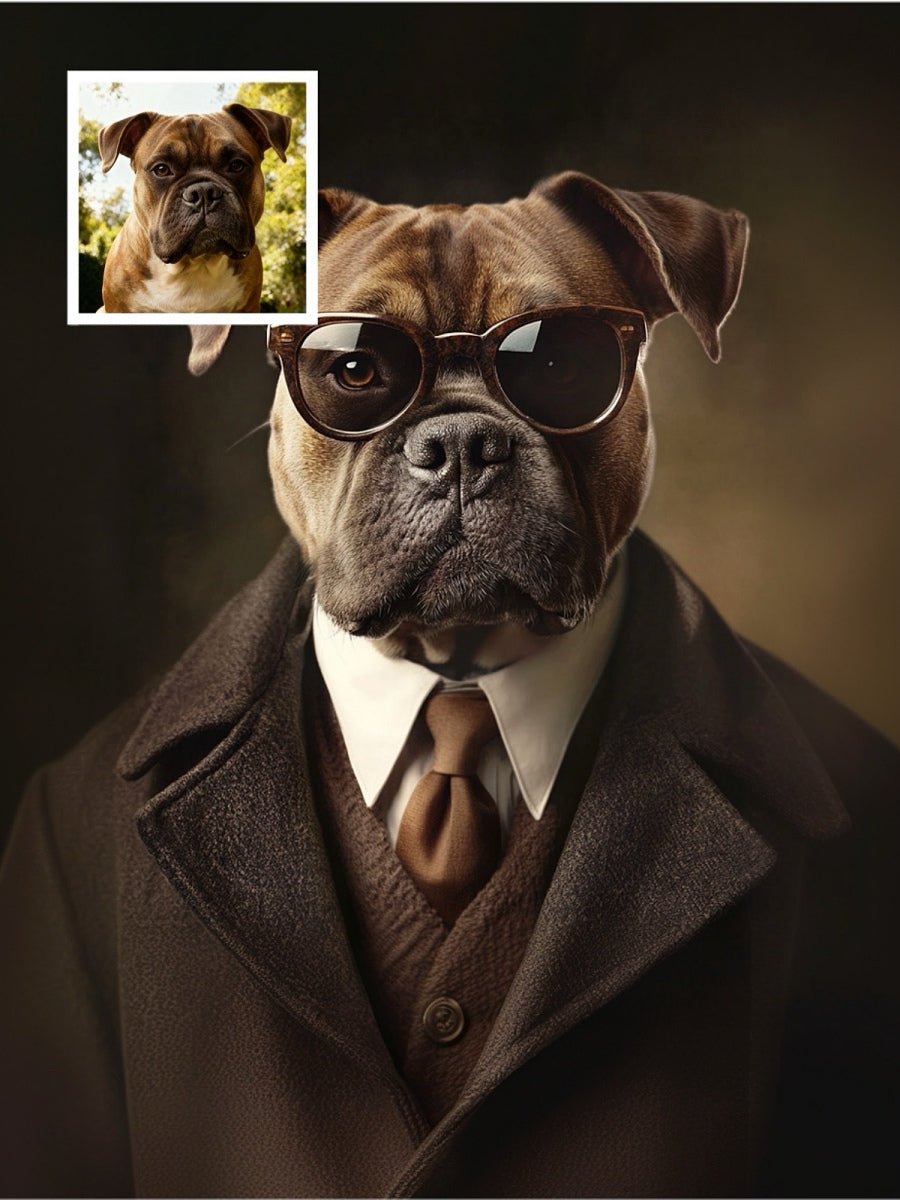 custom pet portrait formal outfit style