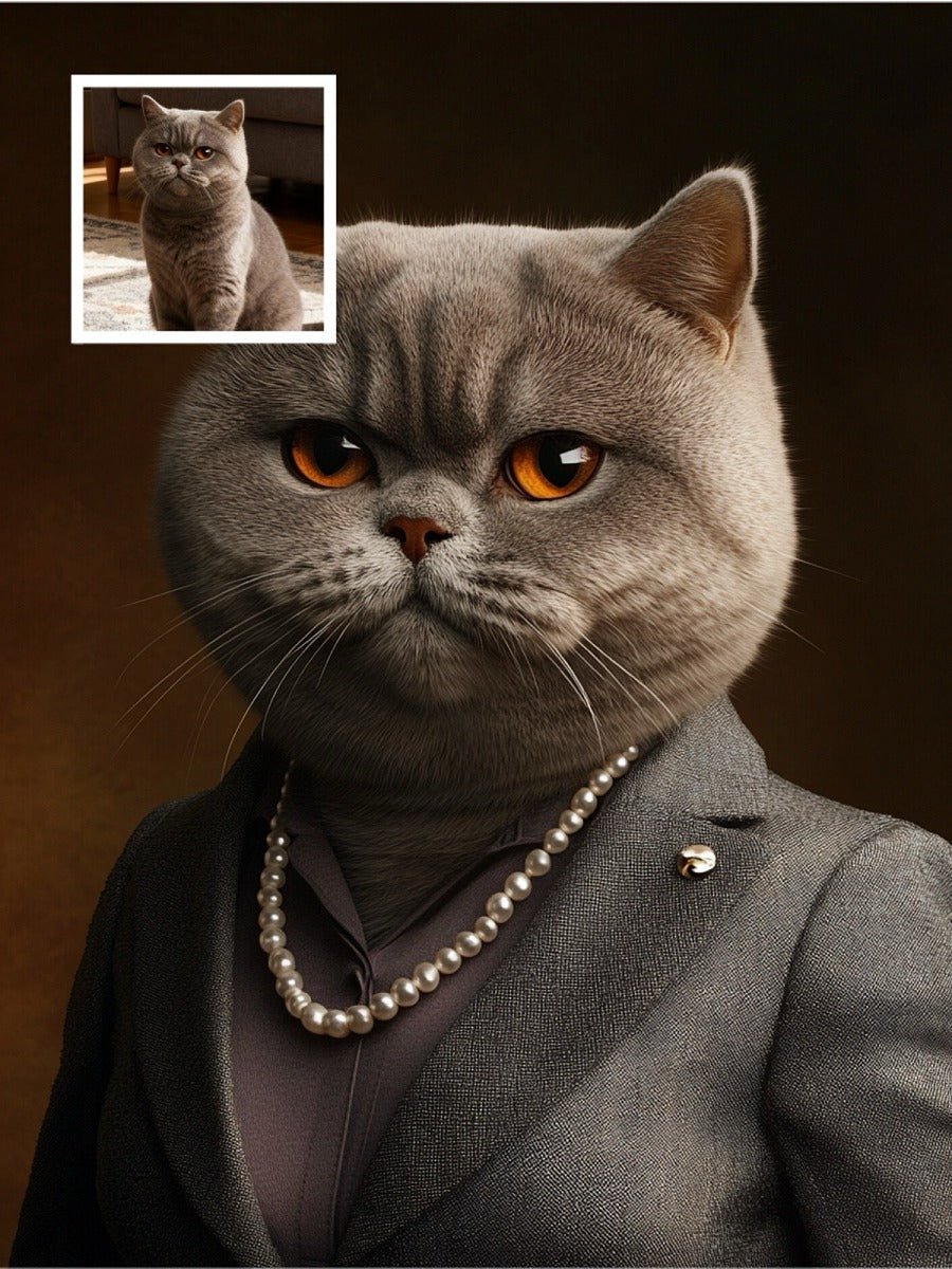 custom pet portrait executive style