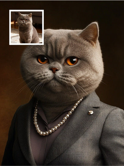 custom pet portrait executive style