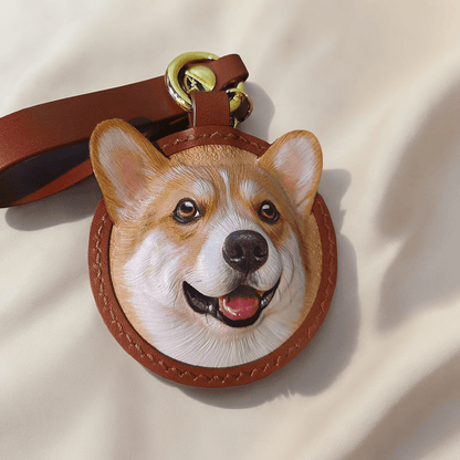 Carved Leather Tag - Personalized 3D Pet Art - PetLouvre