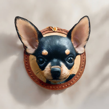Carved Leather Tag - Personalized 3D Pet Art - PetLouvre