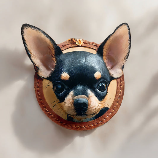 Carved Leather Tag - Personalized 3D Pet Art - PetLouvre