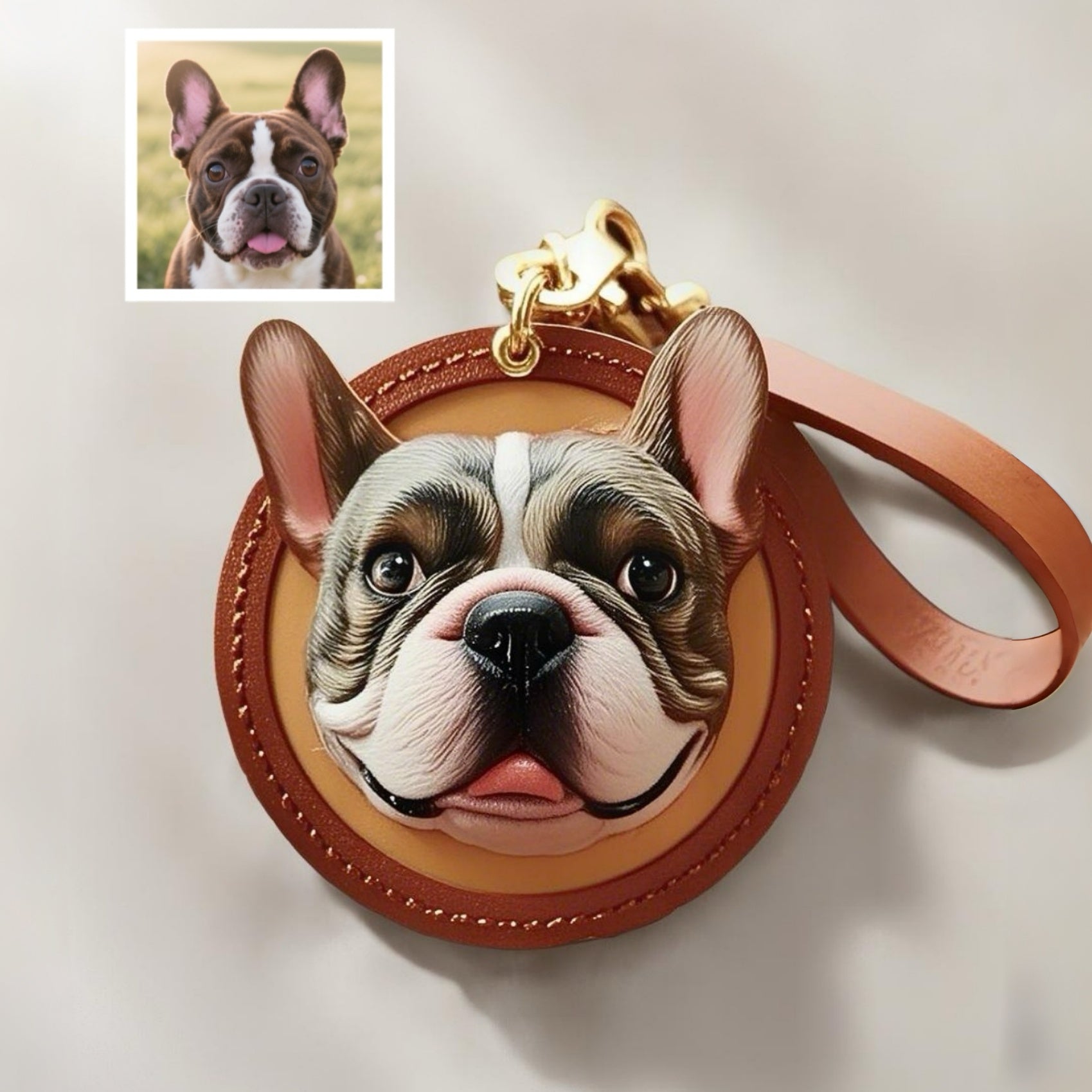 Carved Leather Tag - Personalized Pet Treasure - PetLouvre