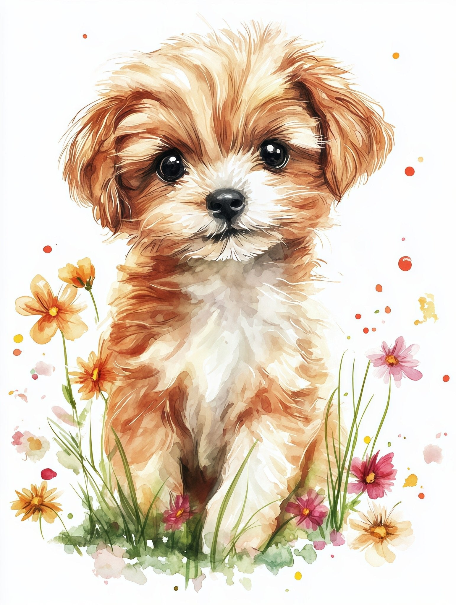 Classic Watercolor - Custom Pet Portrait - PetLouvre