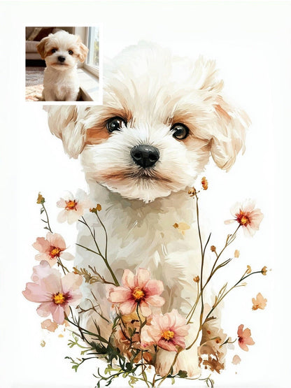 Classic Watercolor - Custom Pet Portrait - PetLouvre