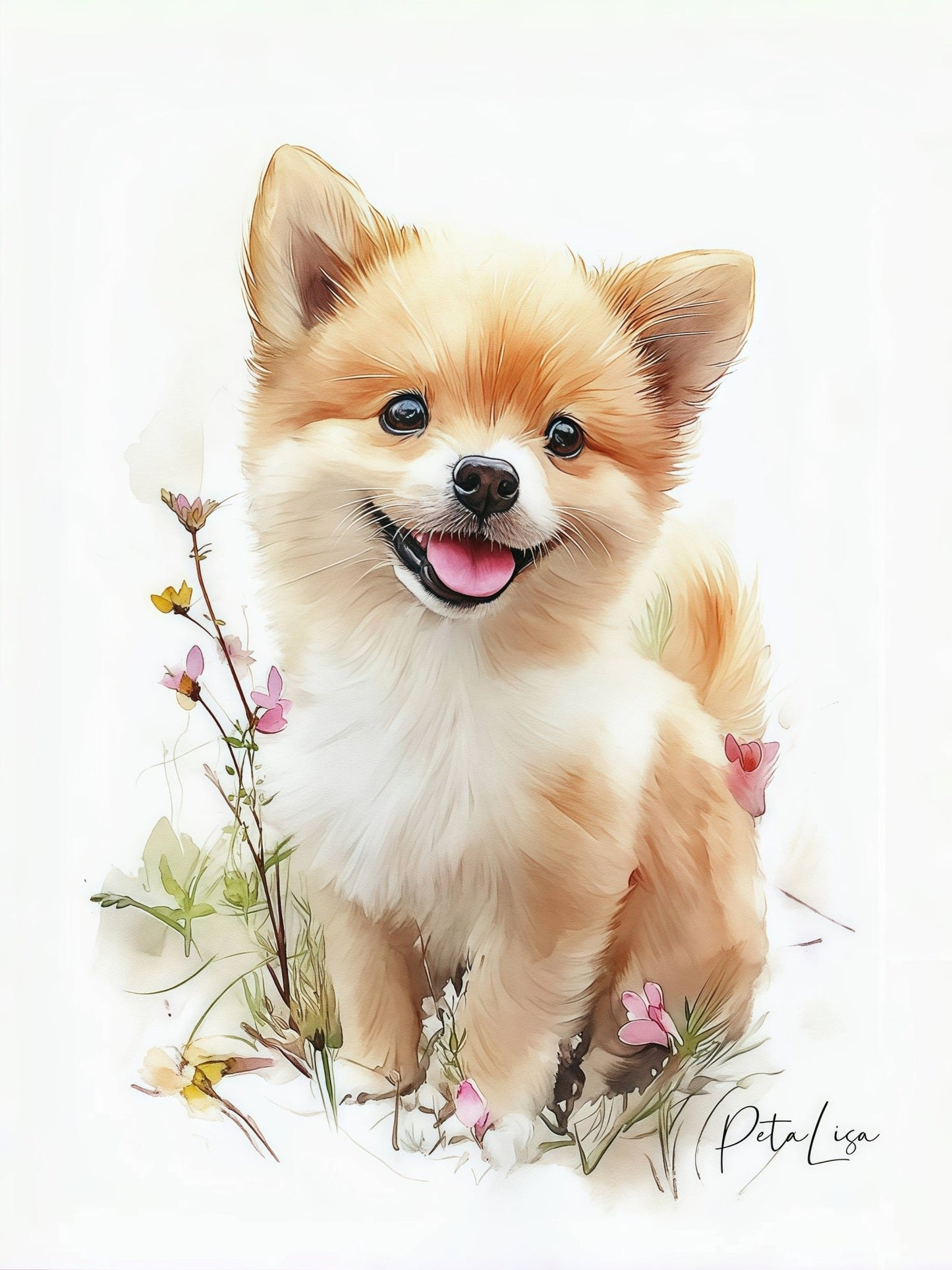 Classic Watercolor - Custom Pet Portrait - PetLouvre