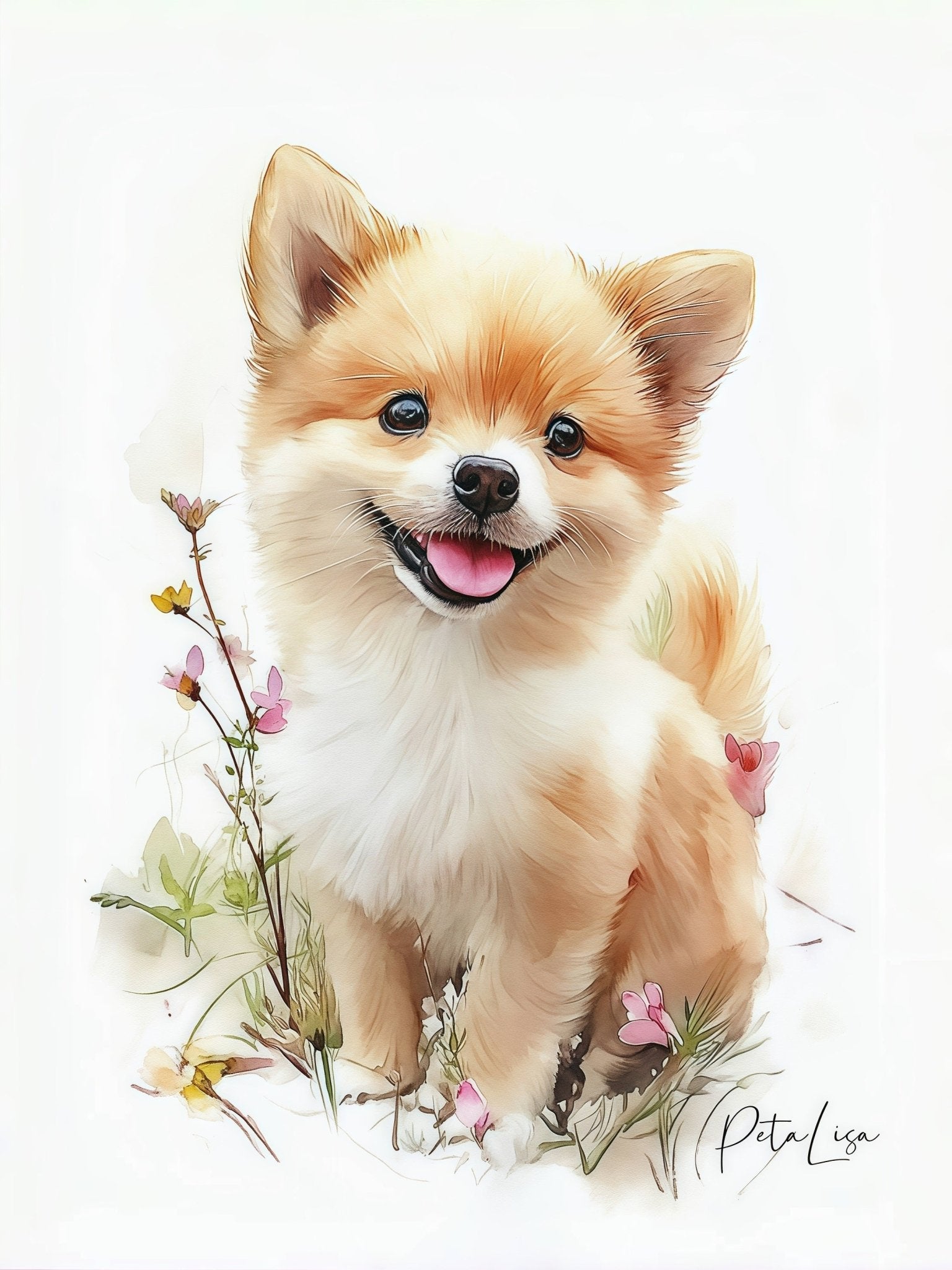 Classic Watercolor - Custom Pet Portrait - PetLouvre
