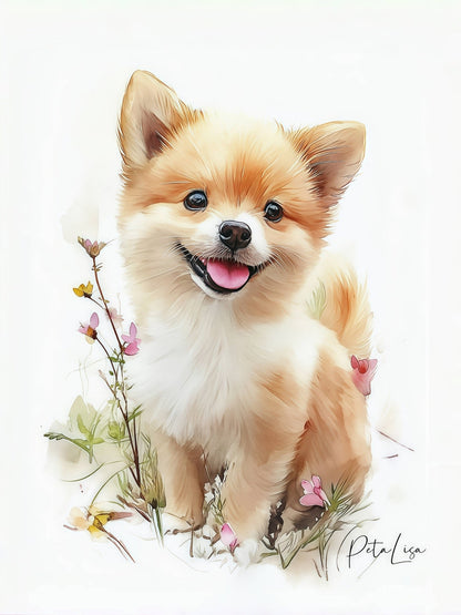 Classic Watercolor - Custom Pet Portrait - PetLouvre