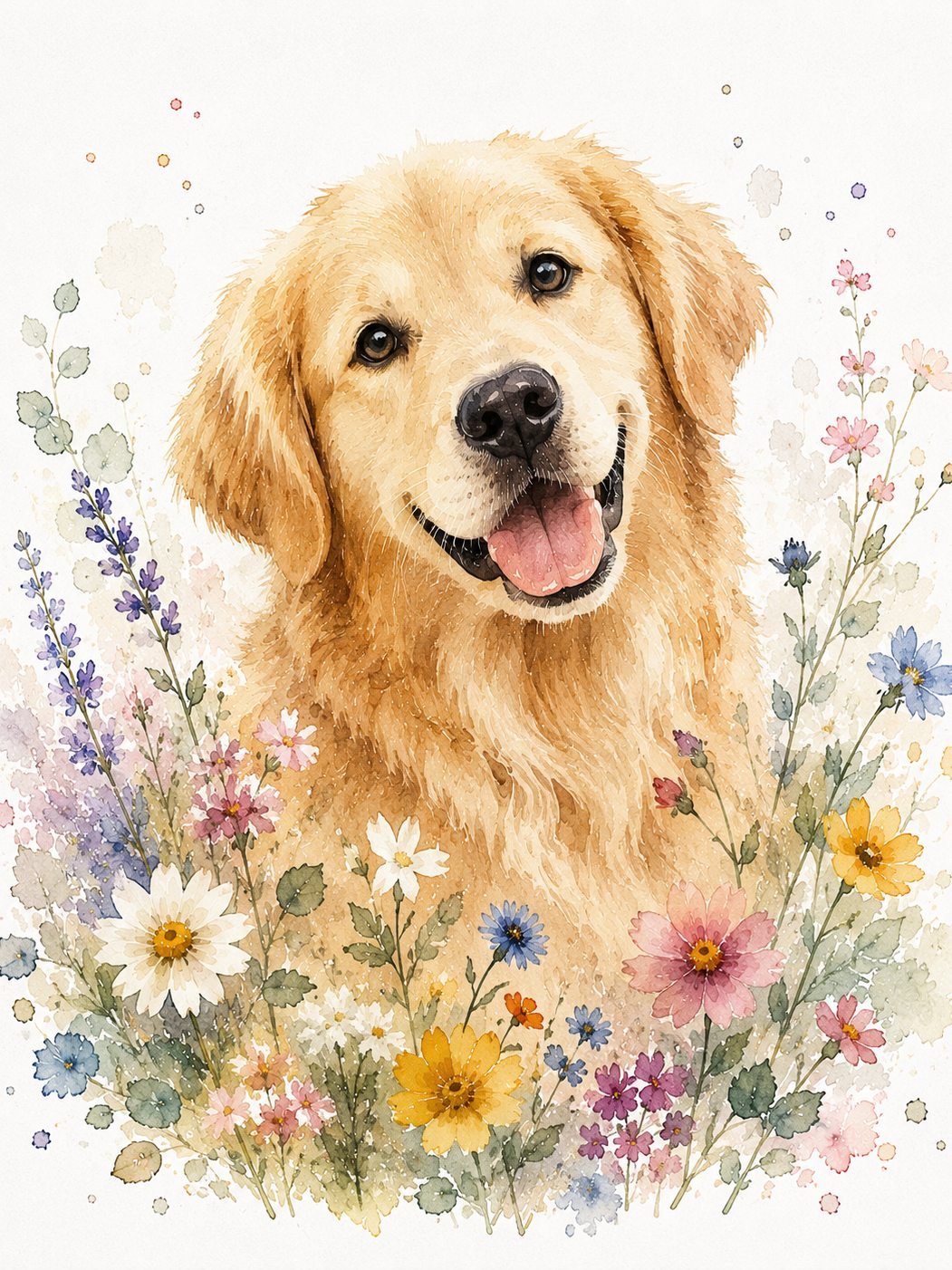Classic Watercolor – Custom Watercolor Pet Portrait - PetLouvre
