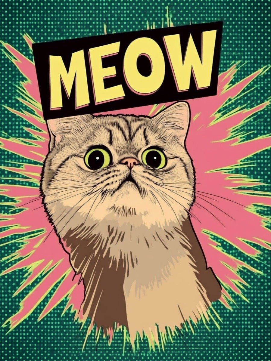 comic style custom cat portrait