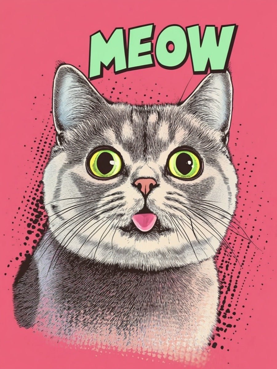comic style custom cat portrait artwork