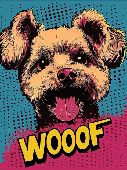 bold comic custom pet portrait
