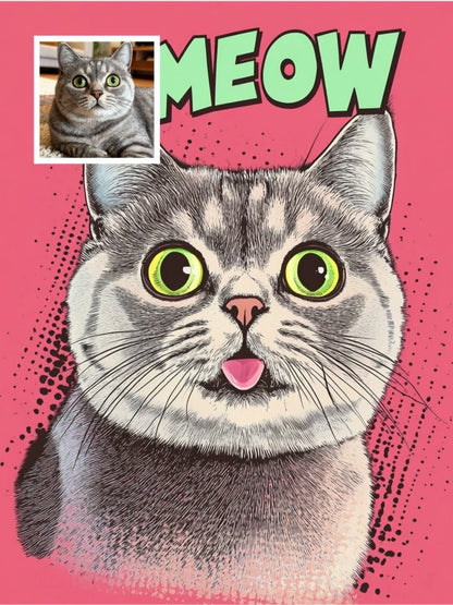 Comic Book - Custom Pet Portrait - PetLouvre