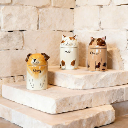 personalized pet urn ceramic design