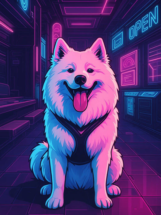 Cyberpunk Dreams - Custom Pet Portrait - PetLouvre