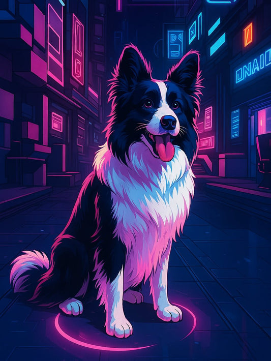 Cyberpunk Dreams - Custom Pet Portrait - PetLouvre