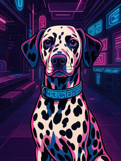 Cyberpunk Dreams - Custom Pet Portrait - PetLouvre