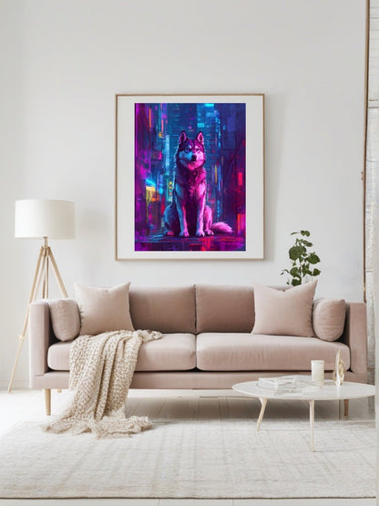 Cyberpunk Dreams - Custom Pet Portrait - PetLouvre