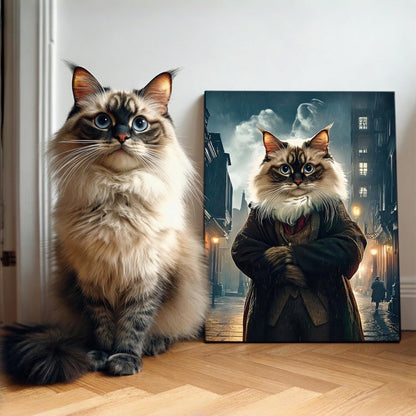 detective pet portrait custom artwork
