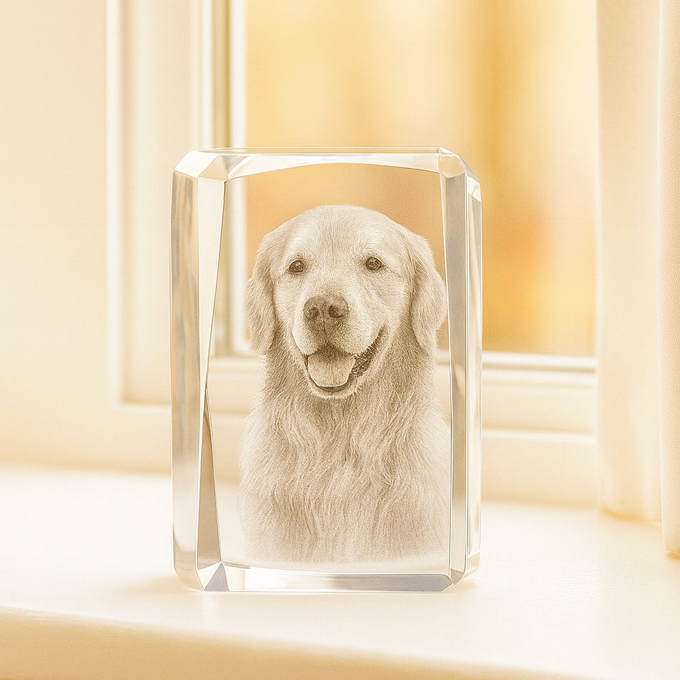 Engraved Crystal - 3D Pet Art