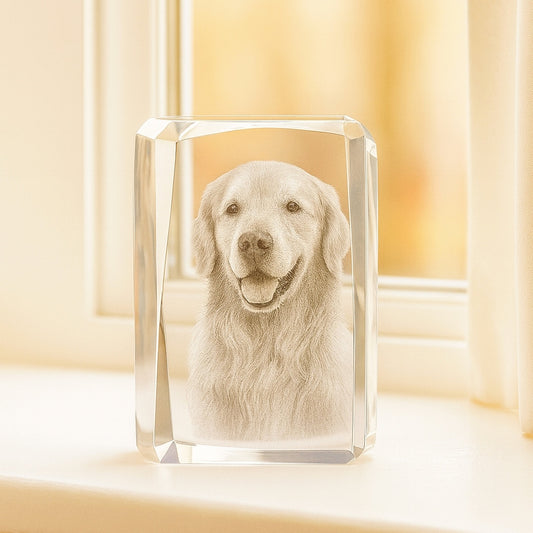 Engraved Crystal - 3D Pet Art