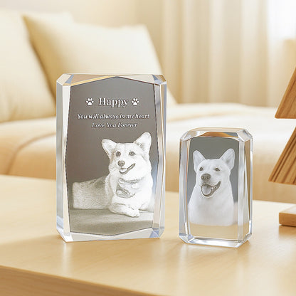 Engraved Crystal - 3D Pet Art