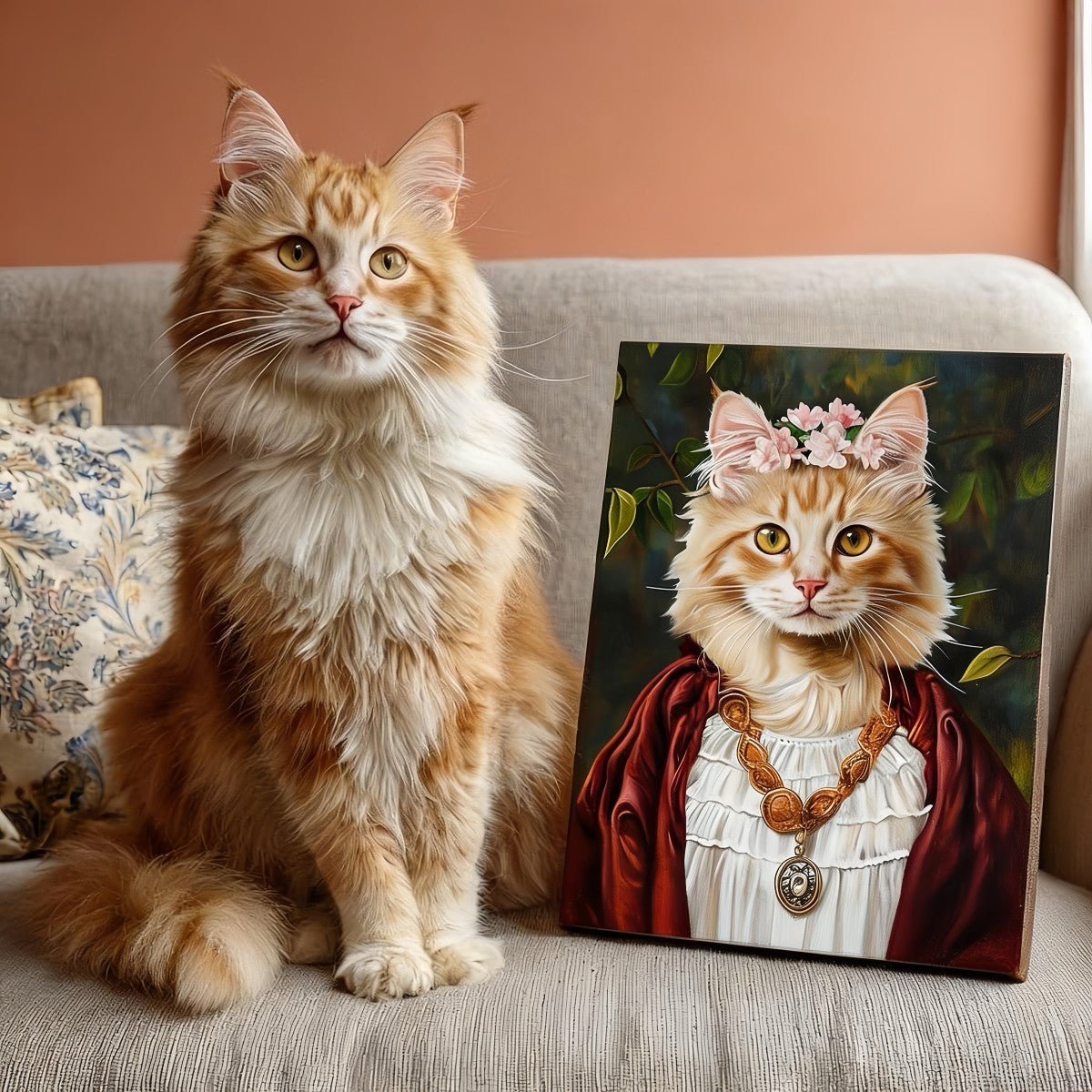 frida kahlo pet portrait custom artwork vibrant style