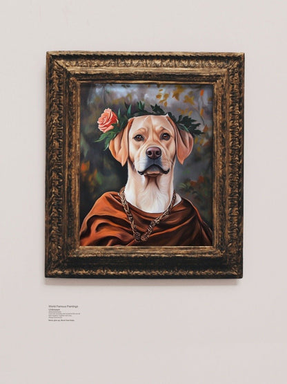 vibrant custom pet portrait frida kahlo inspired