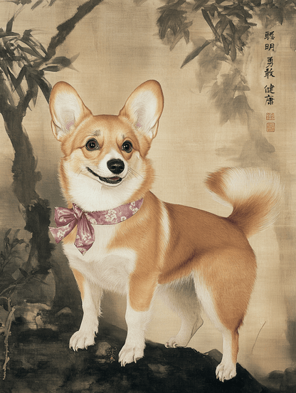 Heritage Brush - Custom Pet Portrait - PetLouvre