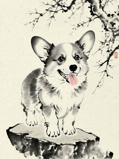 Heritage Brush - Custom Pet Portrait - PetLouvre
