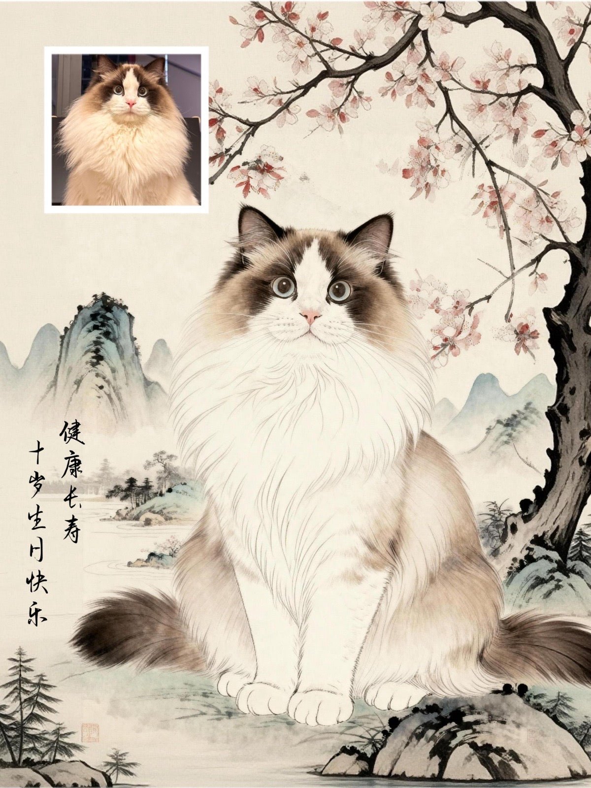 Heritage Brush - Custom Pet Portrait - PetLouvre