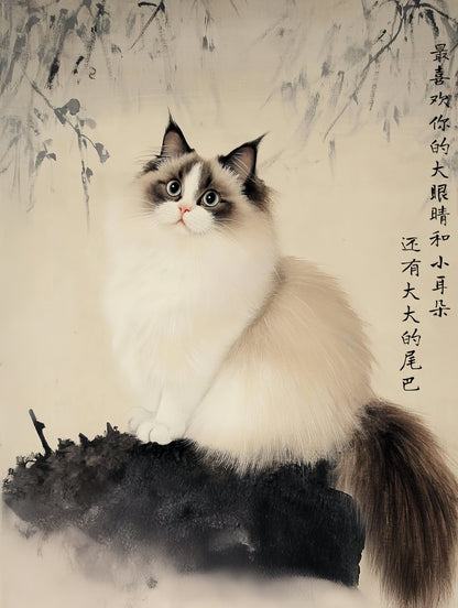 Heritage Brush - Custom Pet Portrait - PetLouvre