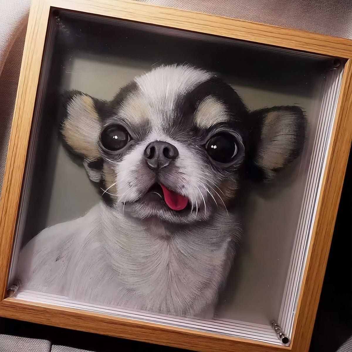 custom glass pet portrait modern decor