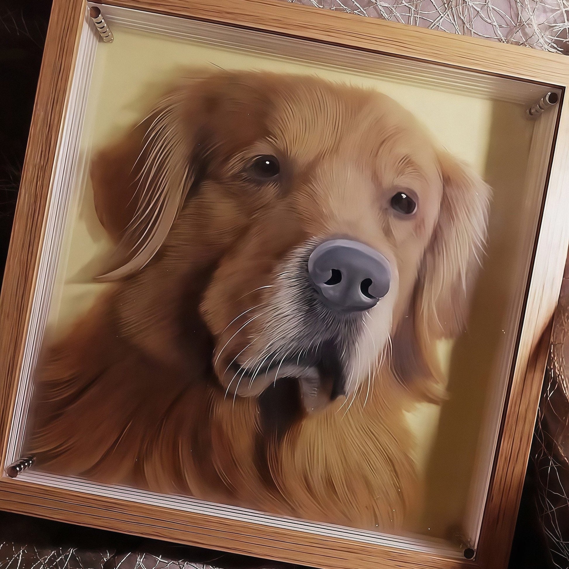 Layered Glass Portrait - Personalized 3D Pet Art - PetLouvre