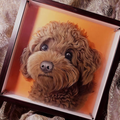 Layered Glass Portrait - Personalized 3D Pet Art - PetLouvre